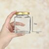 جار مربع جار شیشه مربع شات شات شیشه ای شات شمع شمع شیشه ای شیشه شمع